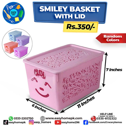 Smiley Basket With Lid
