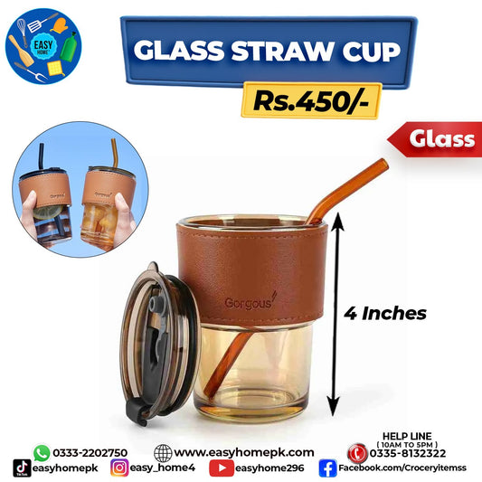 Glass Straw Cup