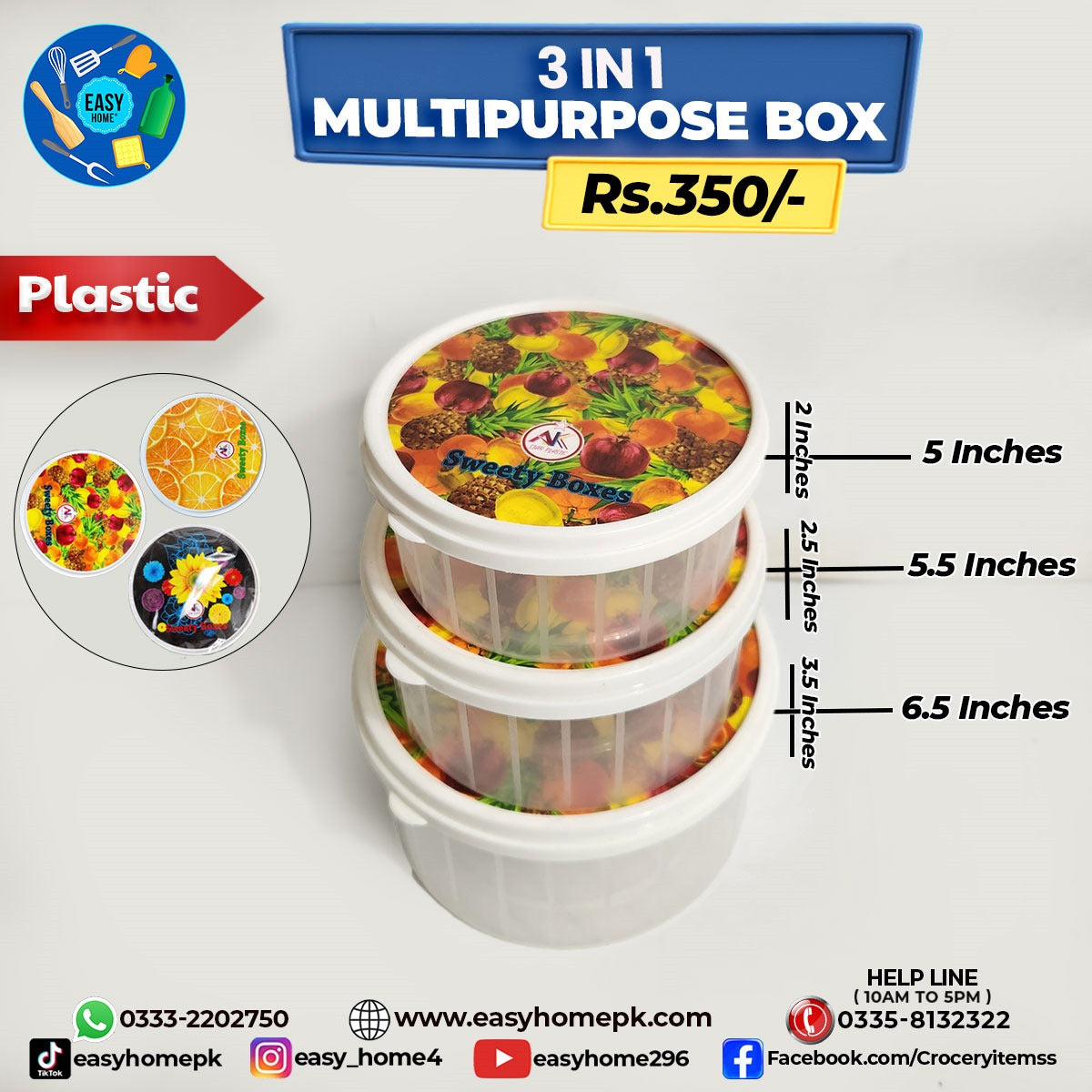 Storage Round Bowl Set