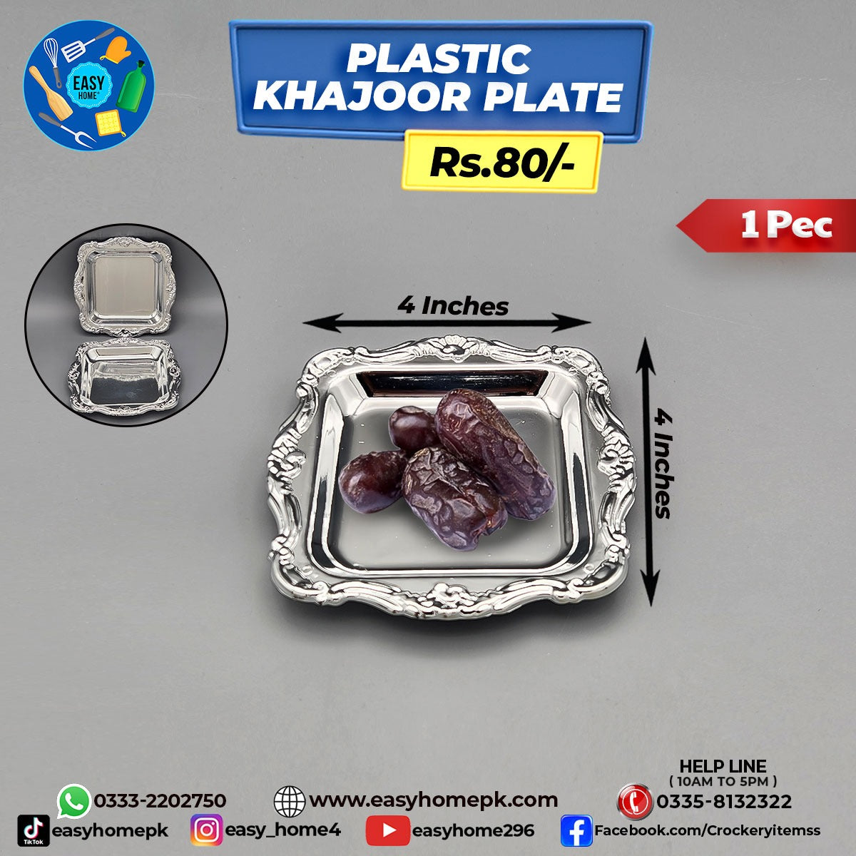 Plastic Khajoor Plate