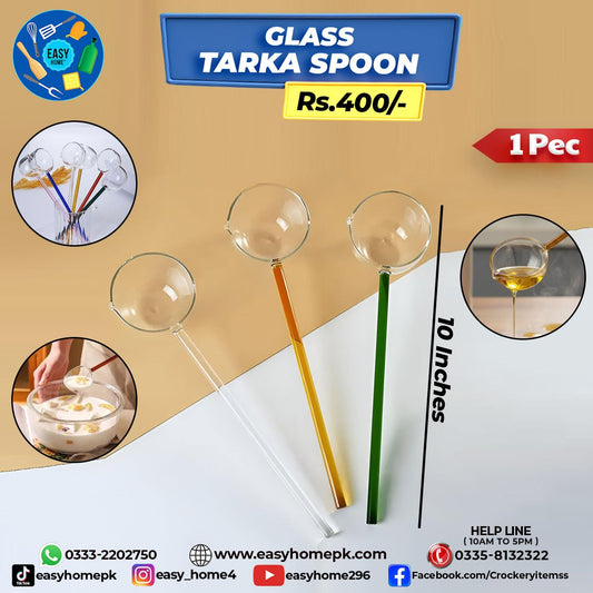 Glass Tarka Spoon