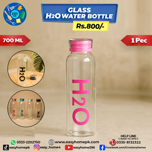 Glass H20 Water Bottle