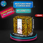 Mustard Print Storage Bag