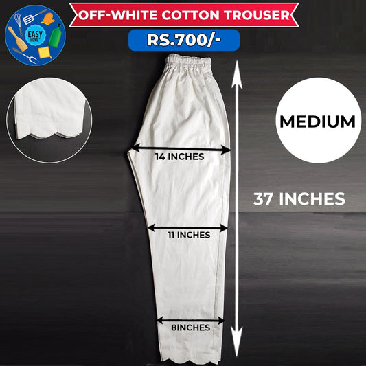 Off-White Ladies Cotton Trouser-Medium