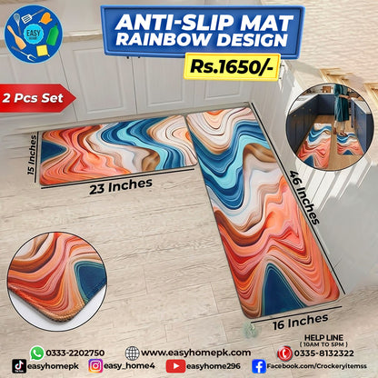 Anti-Slip Mat - Rainbow Design