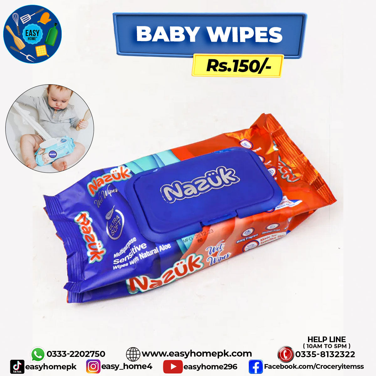 Bona-Papa Nazuk Baby Wipes