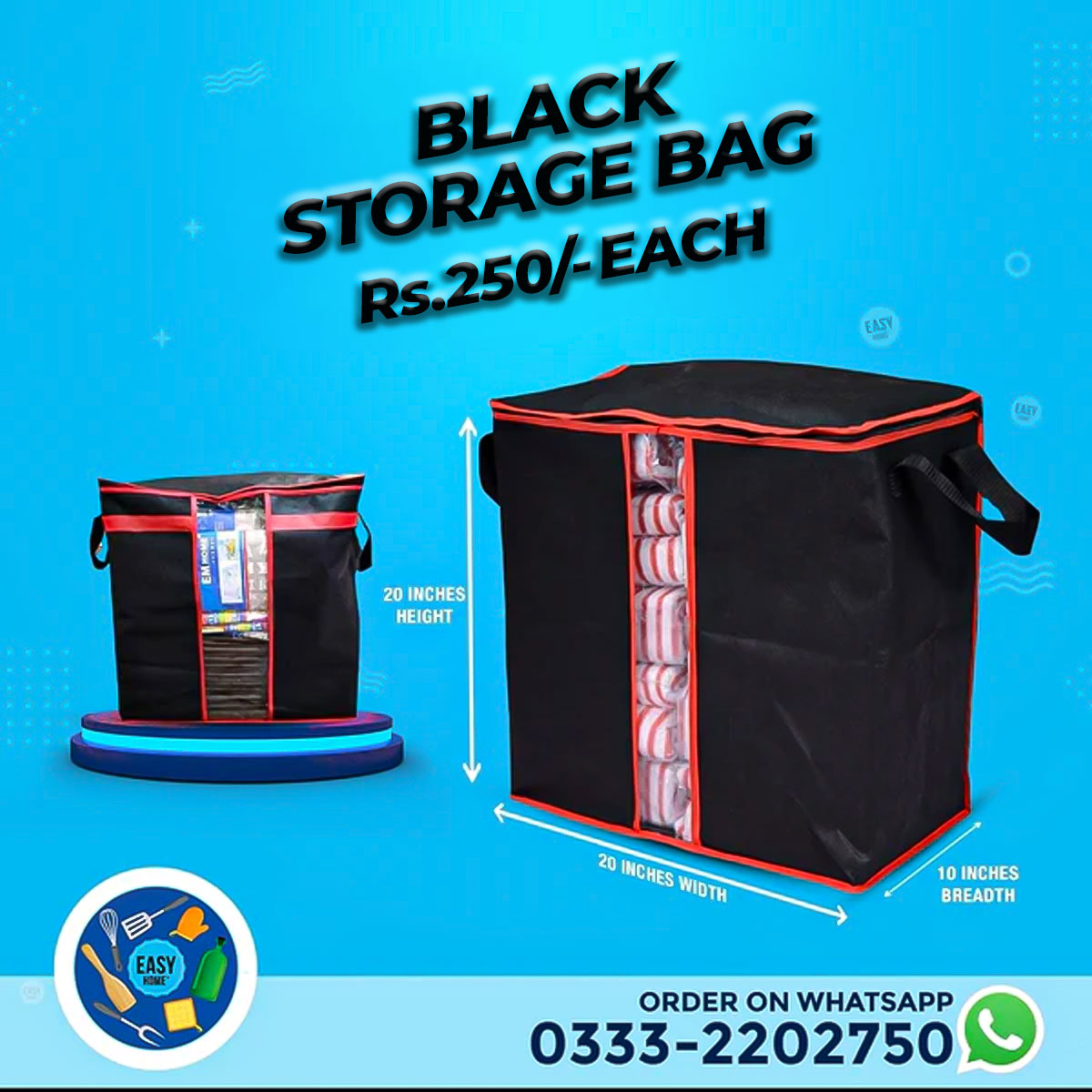 Black Storage Bag