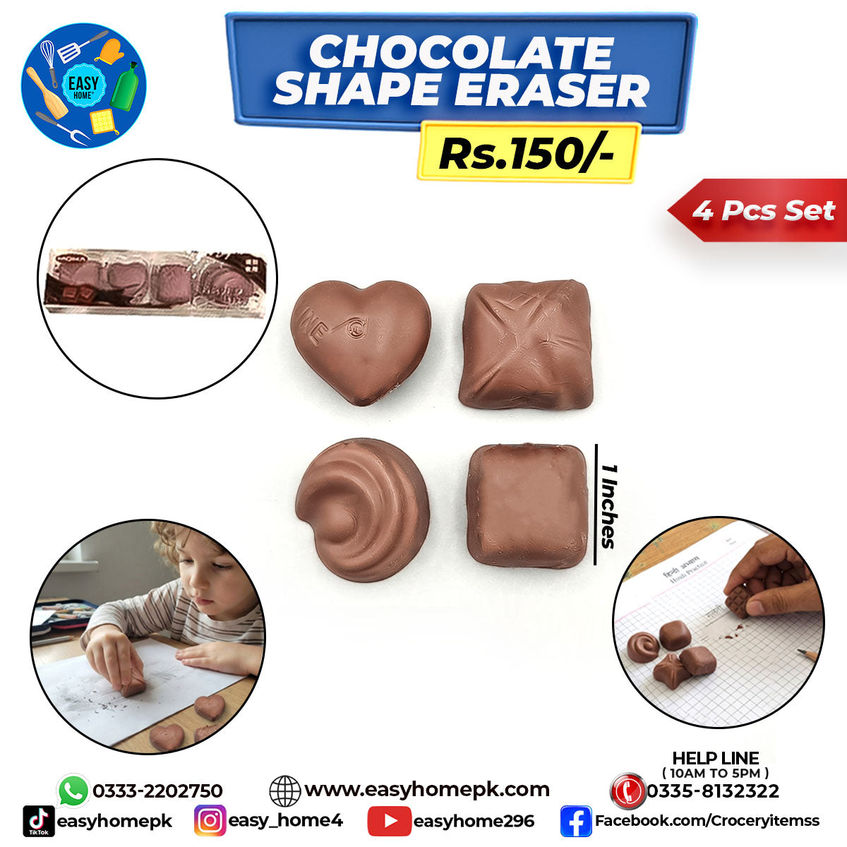 Chocolate Shape Eraser