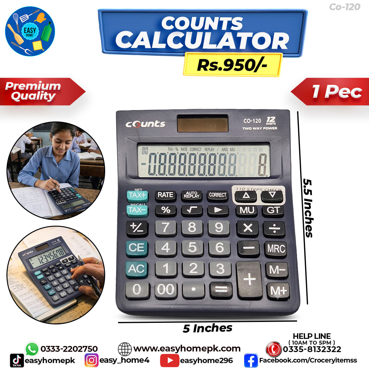 Counts Calculator