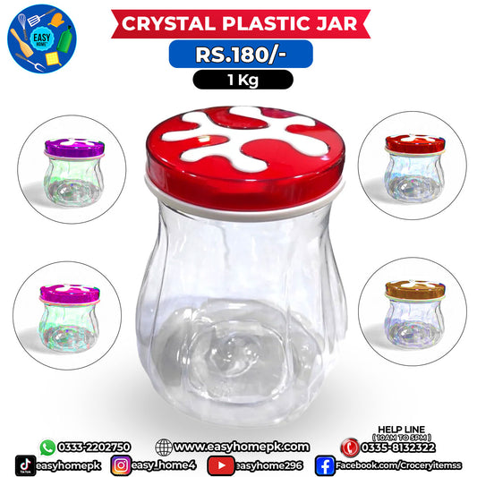 Crystal Plastic Jar / Spice Jar