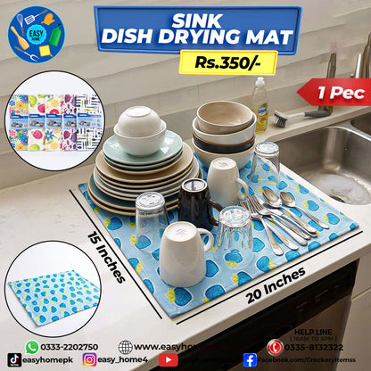 Sink Dish Drying Mat