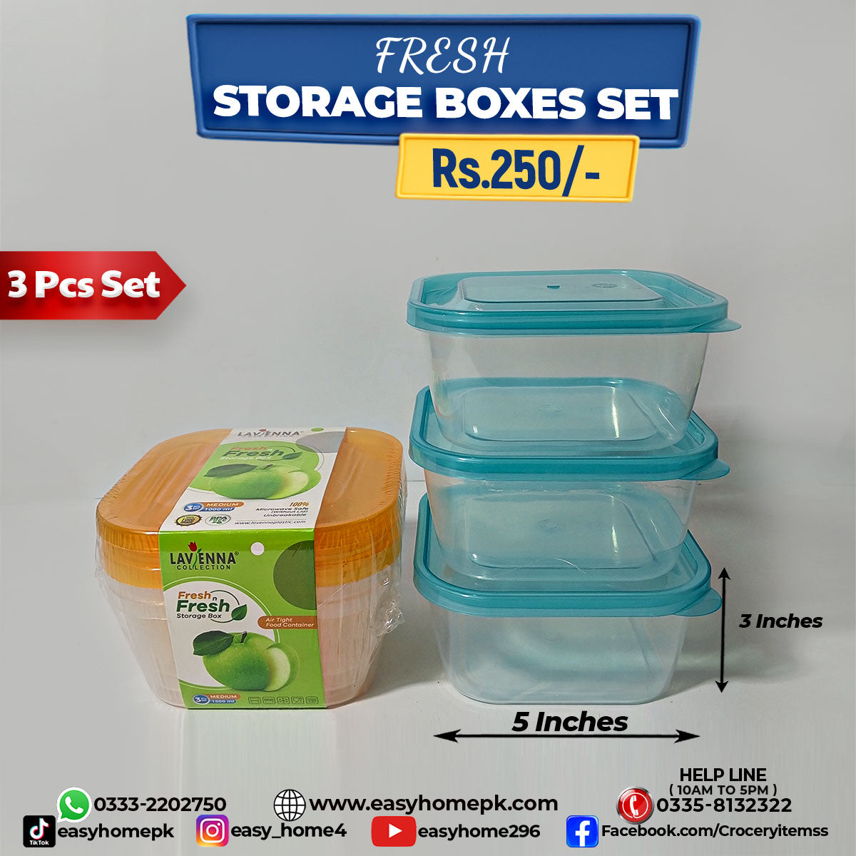 Fresh Box 3 Pcs Set