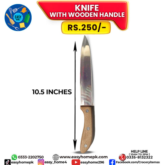 Kitchen Knife With Wooden Handle