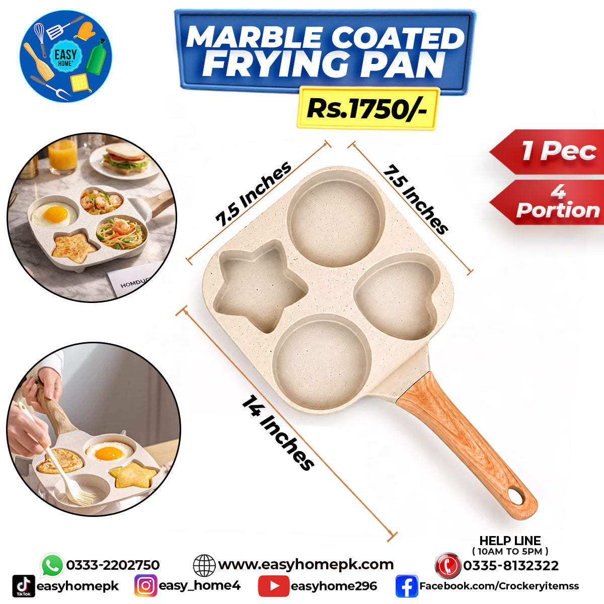 Frying Pan - Marble Coated