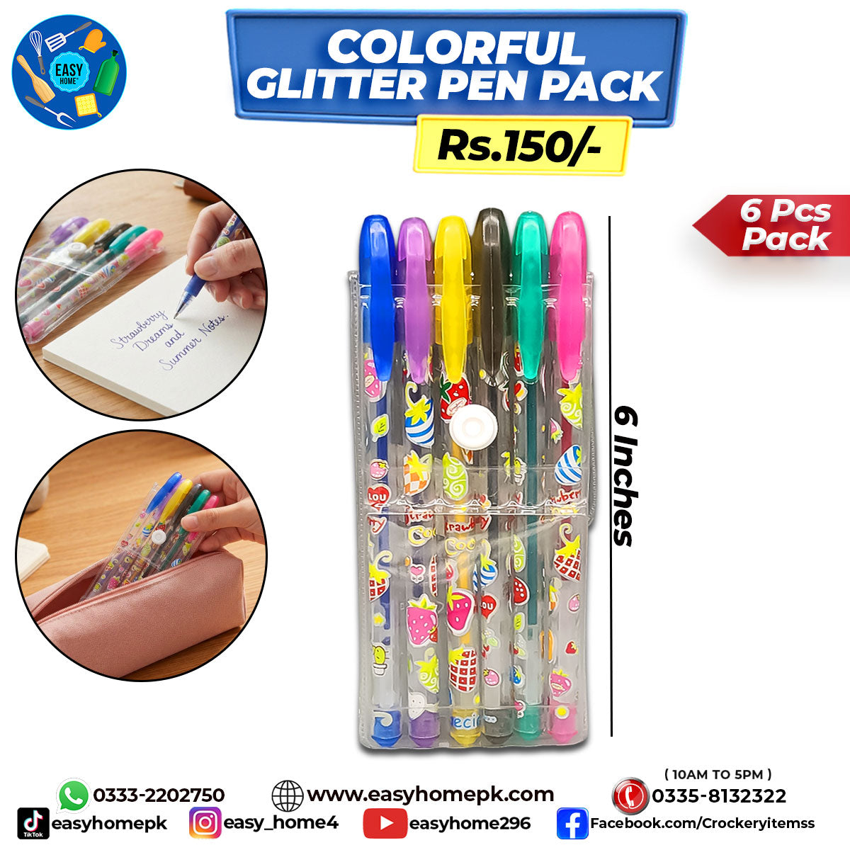 Kids Glitter Pen Pack