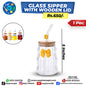 Glass Sipper With Wooden Lid