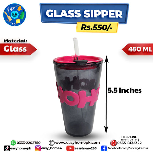Glass Sipper / Glass Straw Cup