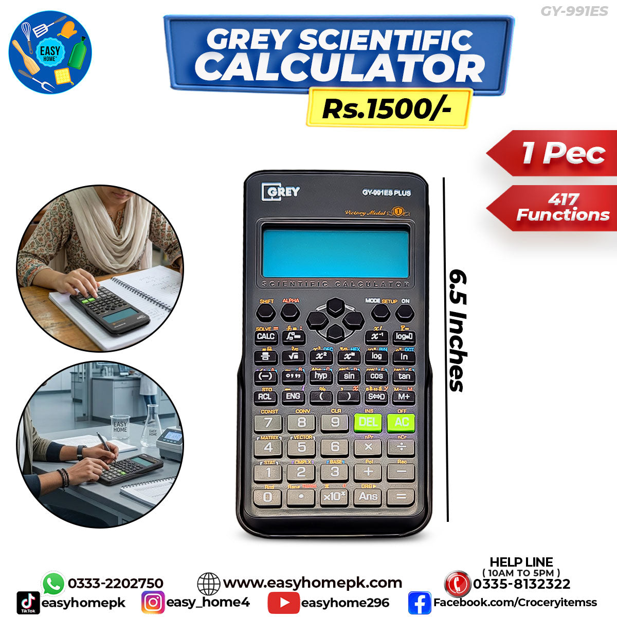 Grey Scientific Calculator
