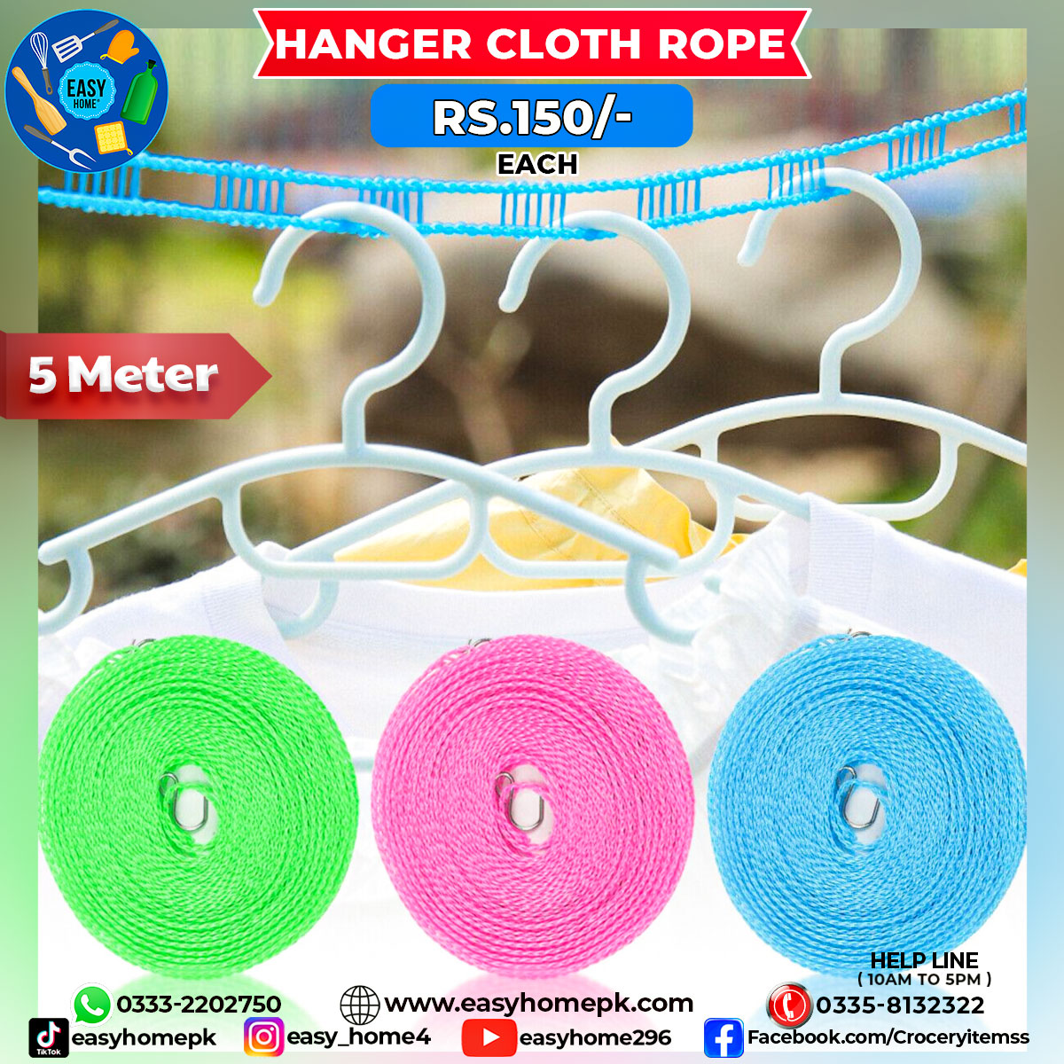 Hangar Rope Hanger Cloth Rope – EASY HOME
