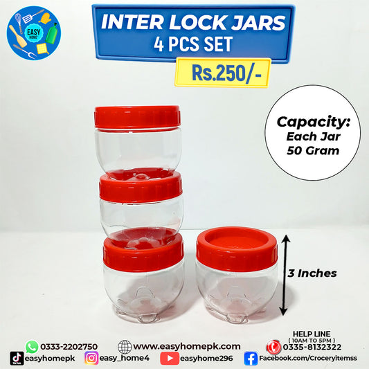 Interlock Jars 4-Pcs