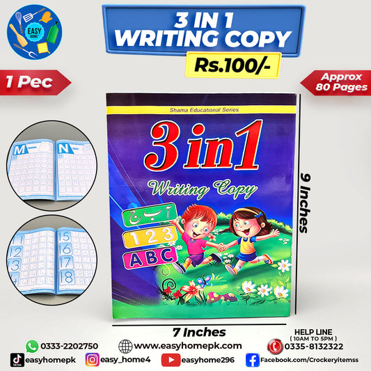 Kids 3 In 1 Writing Book