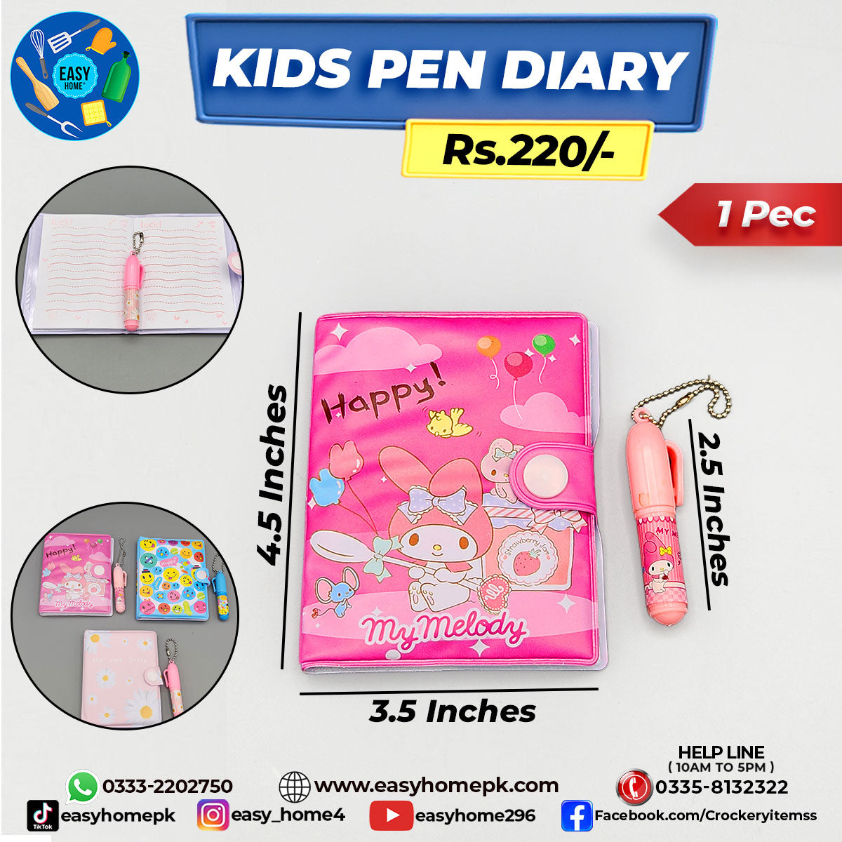 Kids pen Diary