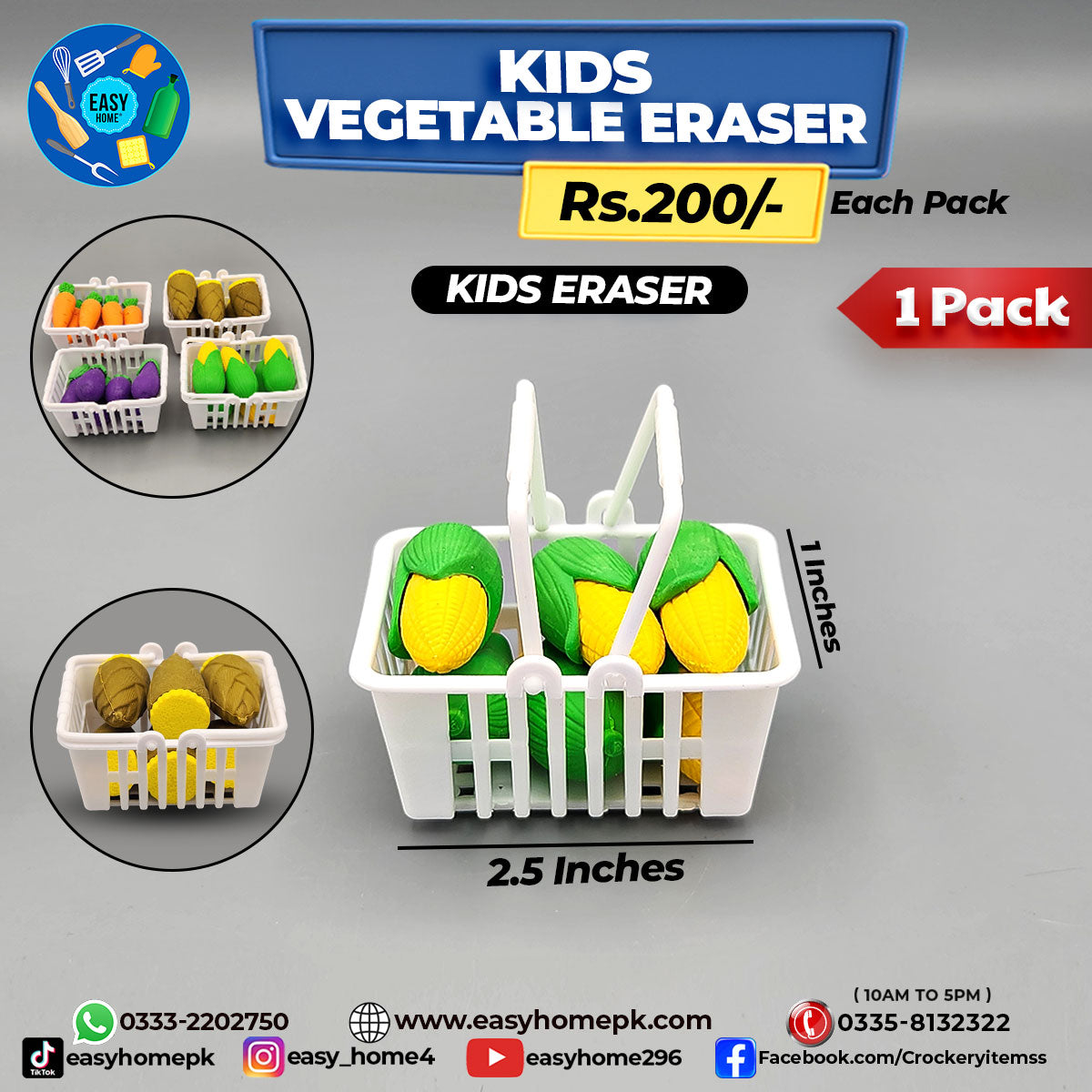 Kids Vegetable Eraser