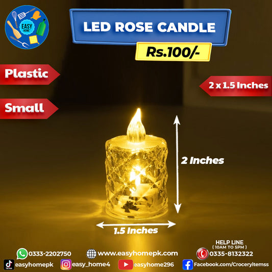 LED Rose Candle - Small