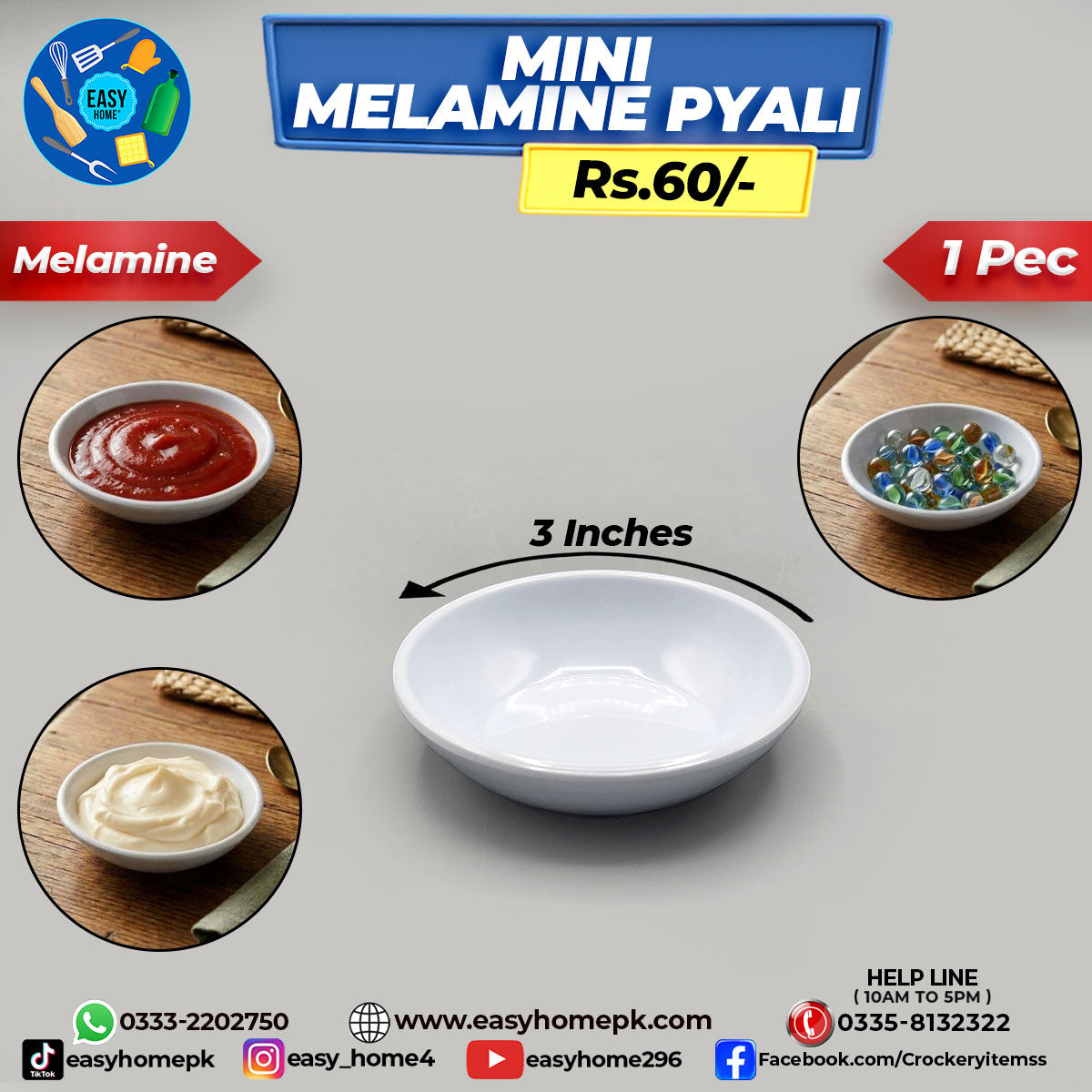 Mini Melamine Pyali