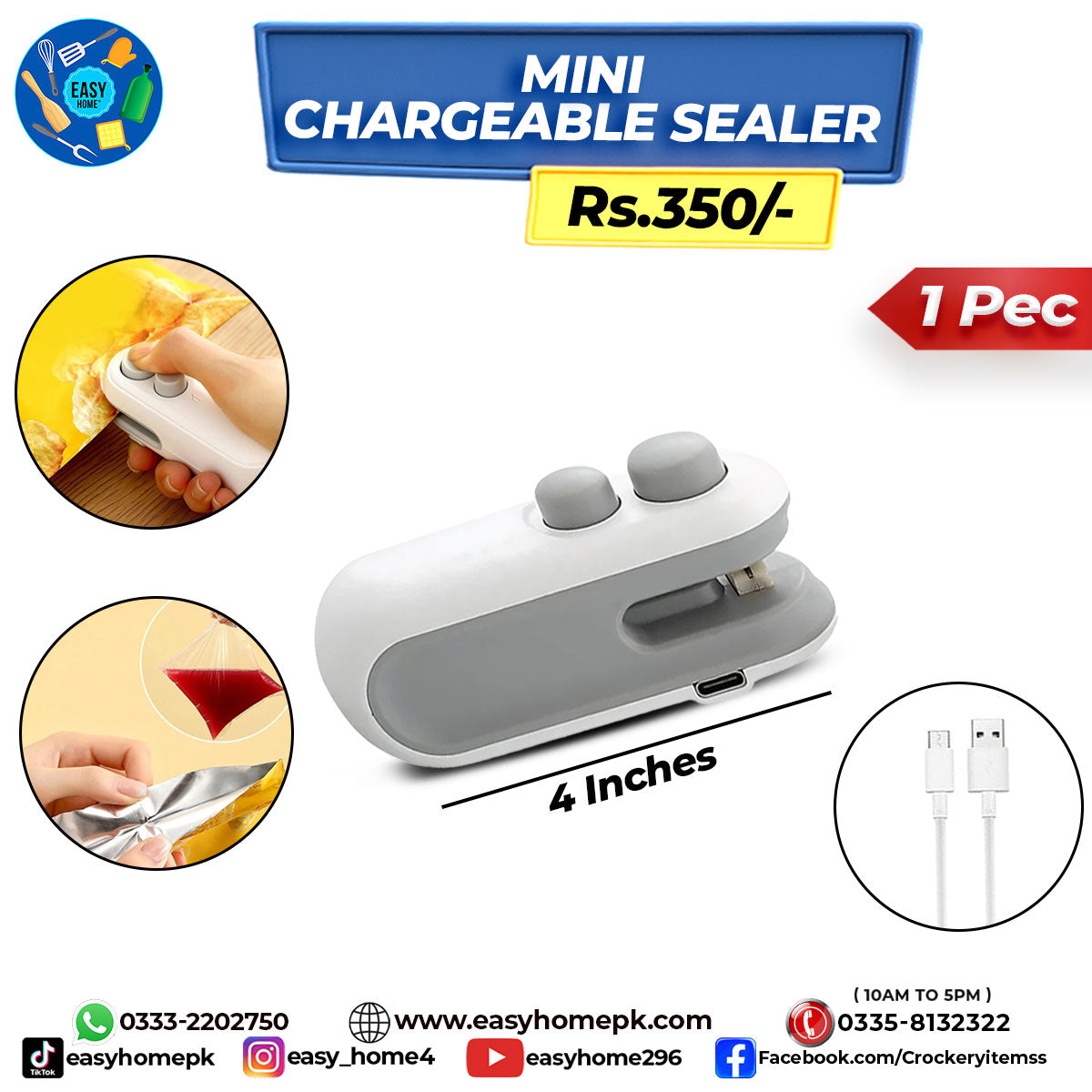 Chargeable Mini Chargeable Sealer – EASY HOME