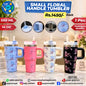 Small Floral Handle Tumbler