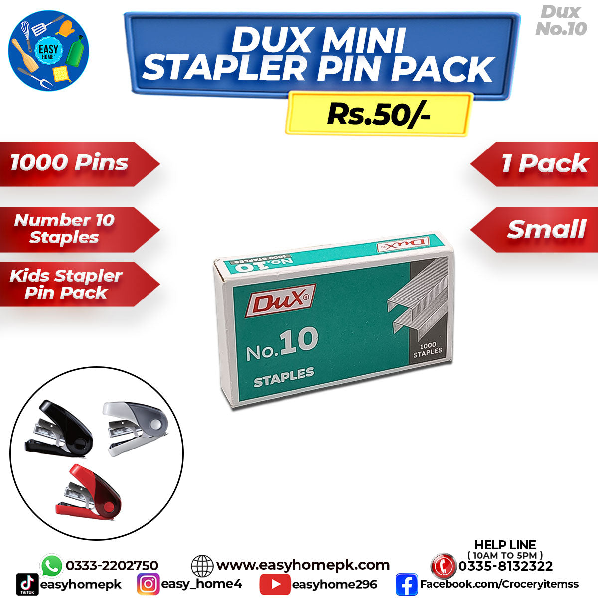 Dux Mini Stapler Pin Pack