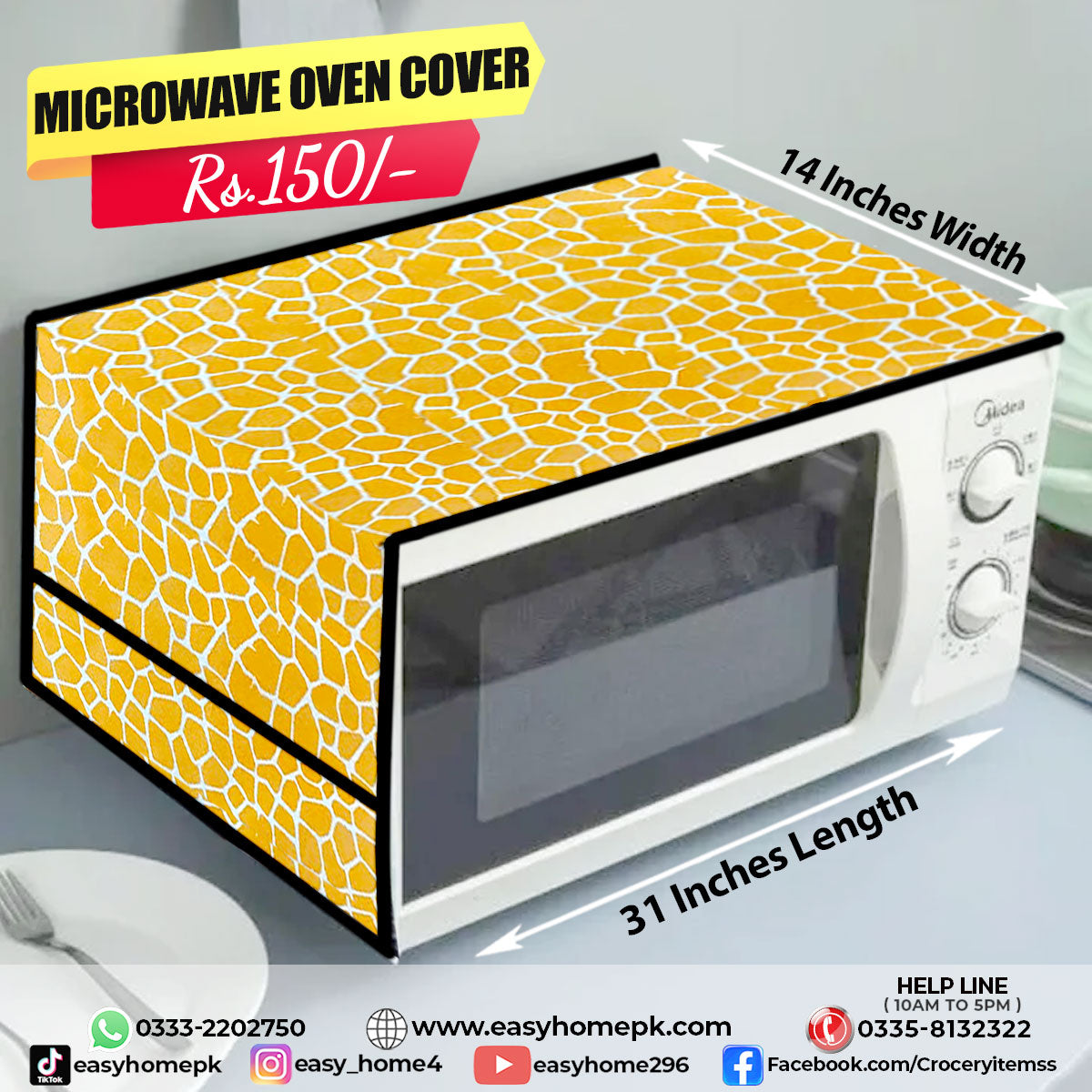 Microwave Oven Cover - Orange