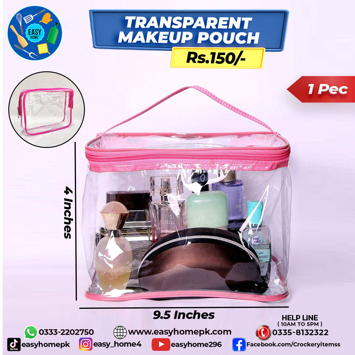 Transparent Makeup Pouch