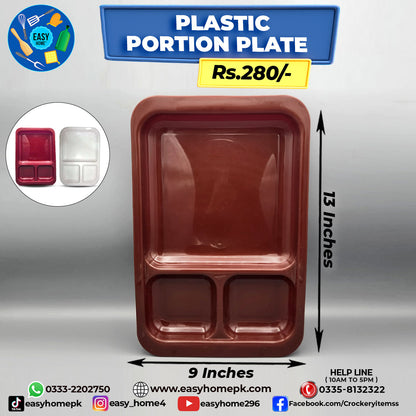 Plastic Portion Plate