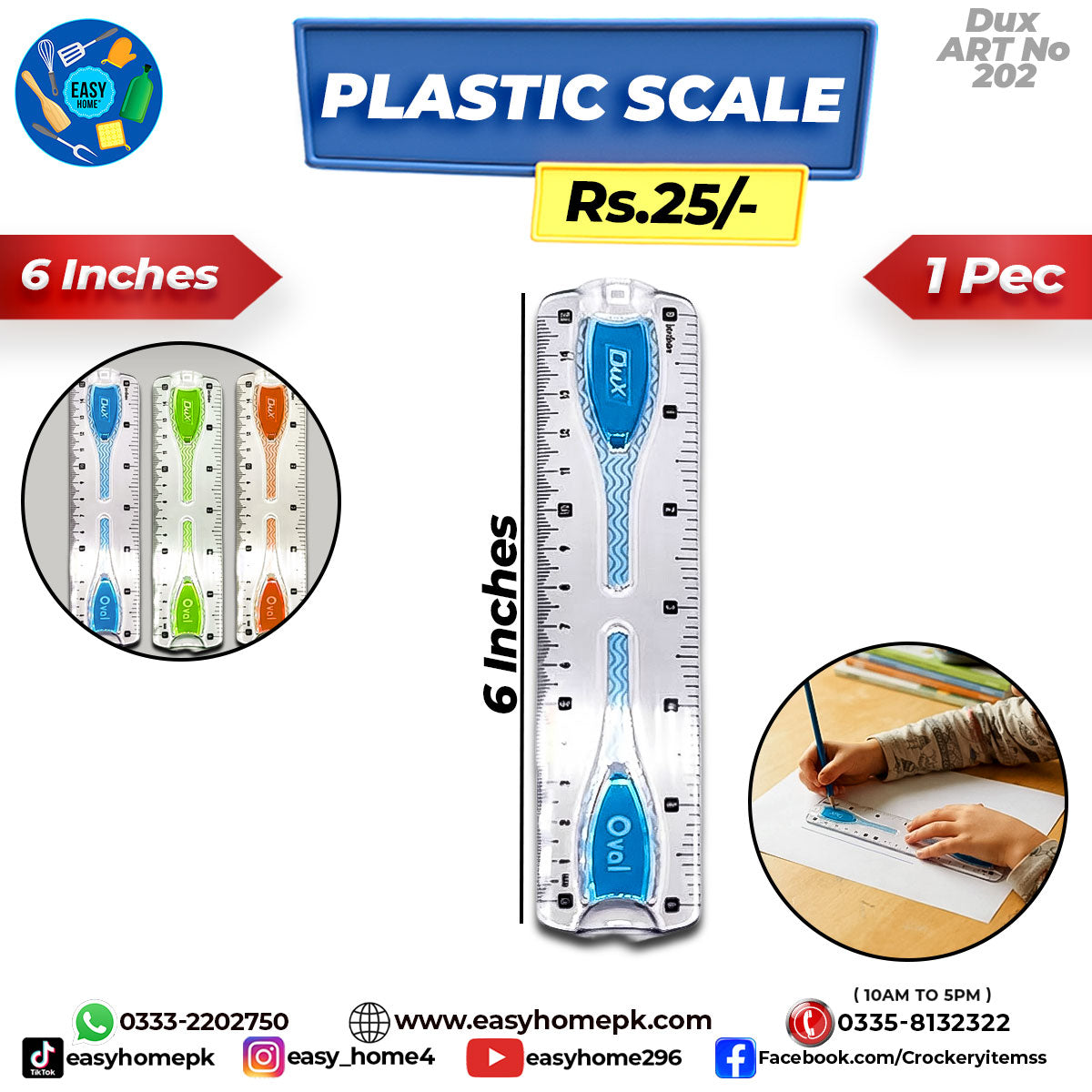 Plastic Scale 6-Inch