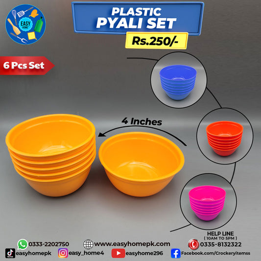Plastic Pyali - 6 Pcs Set