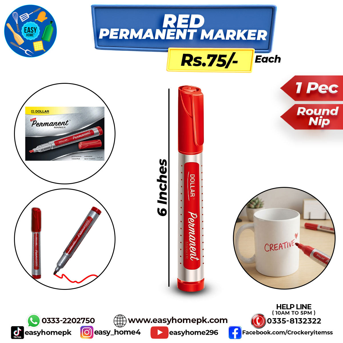 Red Permanent Marker
