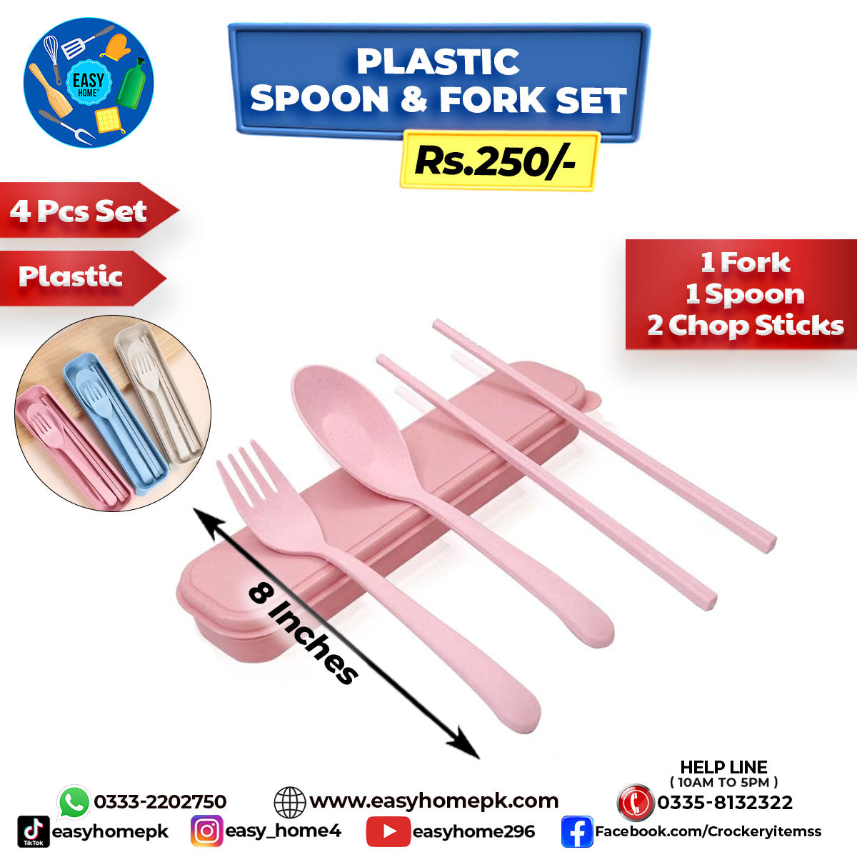 Plastic Spoon & Fork Set