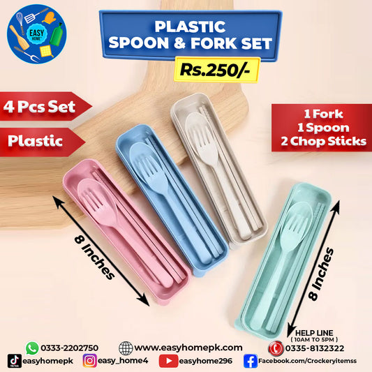 Plastic Spoon & Fork Set