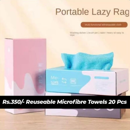 Reusable Microfiber Towels Pack