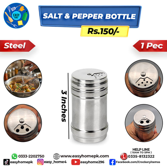 Salt & Pepper Bottle - Steel