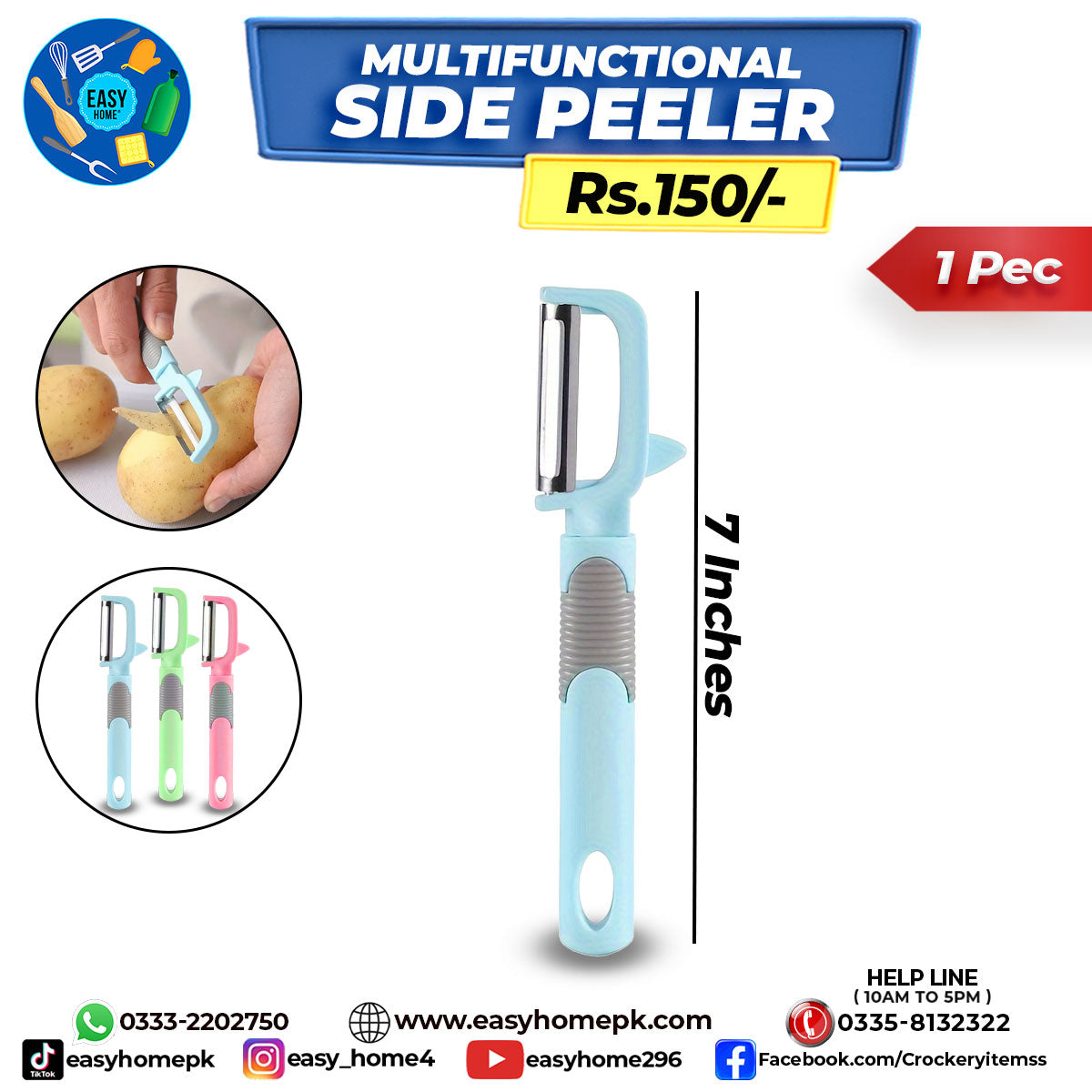 Multifunctional Side Peeler