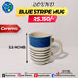 Round Blue Stripe Mug