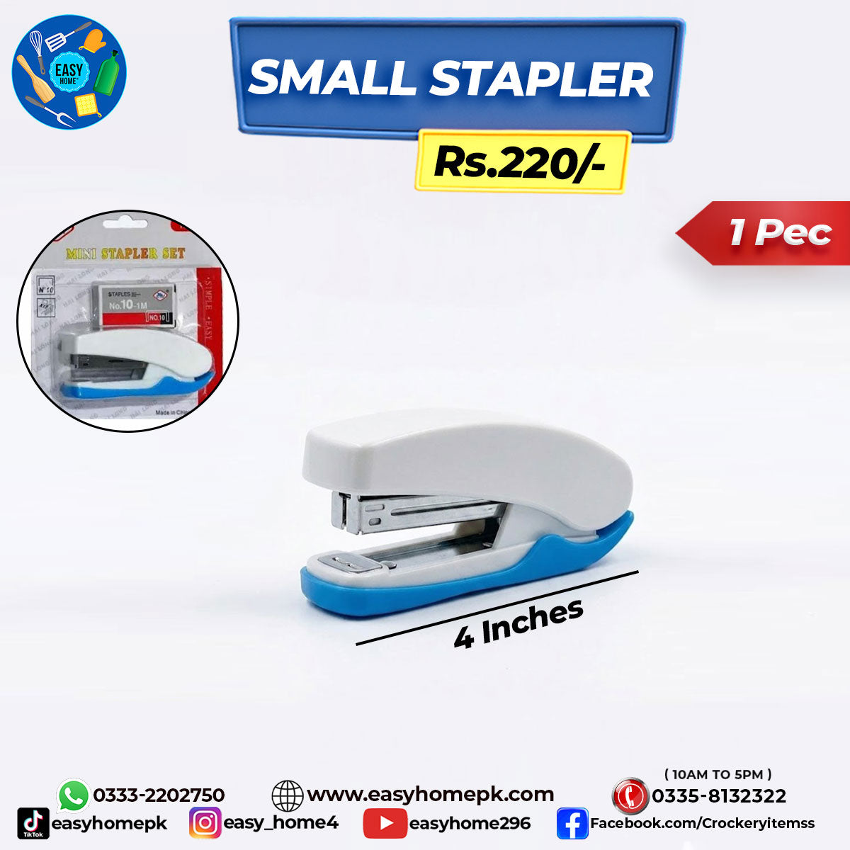 Small Stapler With Pins