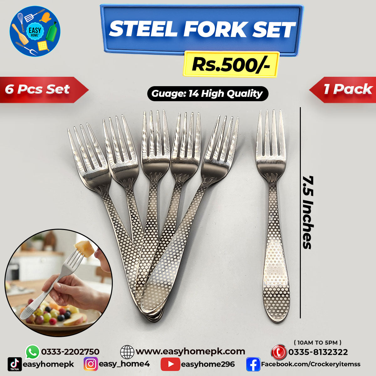 Steel Fork Set