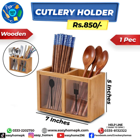 Wooden Cutlery Holder